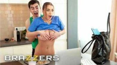 Dirty guy fucks sexy nurse kitchen